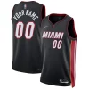 Miami Heat Nike 2021/22 Diamond Swingman Custom Jersey Icon Trendy Edition Black Ideal for Collectors