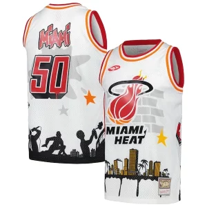Miami Heat x Gorgeous Tats Cru Hardwood Classics Fashion Jersey White Perfect for Game Day