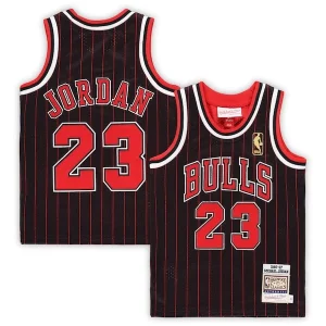Michael Eye - catching Jordan Chicago Bulls Toddler 1996/97 Hardwood Classics Authentic Jersey Black/Red/White for Basketball Enthusiasts