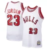 Michael Jordan Chicago Bulls 1984/85 Trendy Hardwood Classics Rookie Authentic Jersey White/Red Must - Have for Jerseys Lovers