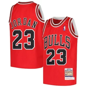 Michael Jordan Chicago Bulls Youth Hardwood Classics 1997/98 Authentic Jersey Trendy Red Great for Fans