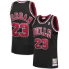 Michael Jordan Chicago Trendy Bulls 1997/98 Hardwood Classics Authentic Jersey Black/Scarlet/White for Basketball Enthusiasts