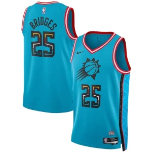 Mikal Bridges Phoenix Suns Nike Unisex 2022/23 Swingman Jersey City Edition Turquoise Stylish for Basketball Enthusiasts