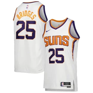 Mikal Bridges Phoenix Suns Nike Unisex Swingman Jersey Association Edition White/Purple Fabulous Ideal for Collectors