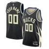 Milwaukee Bucks Jordan Brand Unisex 2022/23 Swingman Custom Jersey Chic Statement Edition Black Ideal for Collectors