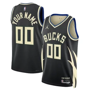 Milwaukee Bucks Jordan Brand Unisex 2022/23 Swingman Custom Jersey Chic Statement Edition Black Ideal for Collectors