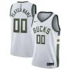 Milwaukee Bucks Nike 2020/21 Gorgeous Swingman Custom Jersey Association Edition White Great for Fans