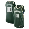 Milwaukee Bucks Nike 2021/22 Diamond Authentic Custom Jersey Icon Elegant Edition Hunter Green Perfect for Game Day