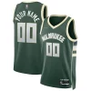 Milwaukee Bucks Nike Fabulous 2021/22 Diamond Swingman Custom Jersey Icon Edition Hunter Green Ideal for Collectors