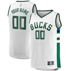 Milwaukee Bucks Youth Fast Break Replica Gorgeous Custom Jersey Association Edition White for Basketball Enthusiasts