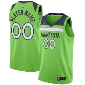 Minnesota Timberwolves Jordan Eye - catching Brand Swingman Custom Jersey Statement Edition Green Must - Have for Jerseys Lovers