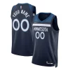 Minnesota Timberwolves Nike 2021/22 Diamond Premium Swingman Custom Jersey Icon Edition Navy Ideal for Collectors