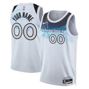 Minnesota Timberwolves Nike Unisex 2024/25 Custom Trendy Swingman Jersey City Edition White Perfect for Game Day