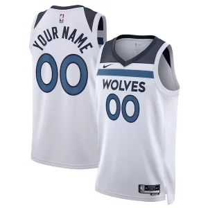 Minnesota Timberwolves Nike Unisex Swingman Custom Jersey Fabulous White Association Edition Ideal for Collectors