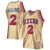 Moses Malone Philadelphia 76ers 75th Anniversary 1982/83 Hardwood Fabulous Classics Swingman Jersey Gold Ideal for Collectors