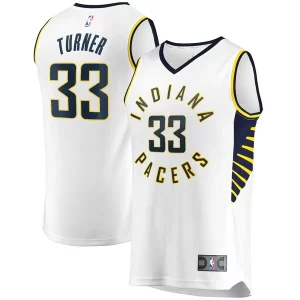 Myles Turner Indiana Pacers Fast Break Replica Player Jersey White Unique Association Edition Perfect for Game Day