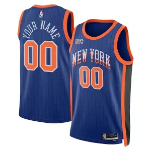 New Elegant York Knicks Nike Unisex 2023/24 Custom Swingman Jersey Blue City Edition Ideal for Collectors
