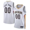 New Eye - catching Orleans Pelicans Nike Unisex Swingman Custom Jersey White Association Edition Must - Have for Jerseys Lovers
