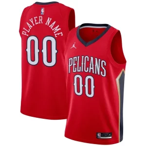 New Orleans Pelicans Jordan Stylish Brand Swingman Custom Jersey Statement Edition Red Perfect for Game Day