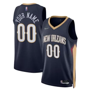 New Orleans Pelicans Nike 2021/22 Diamond Gorgeous Swingman Custom Jersey Icon Edition Navy Perfect for Game Day