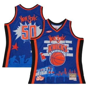 New York Knicks x Gorgeous Tats Cru Hardwood Classics Fashion Jersey Blue Great for Fans