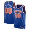 New York Premium Knicks Nike Unisex Swingman Custom Jersey Blue Icon Edition Must - Have for Jerseys Lovers