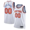 New York Premium Knicks Nike Unisex Swingman Custom Jersey White Association Edition/Blue Ideal for Collectors