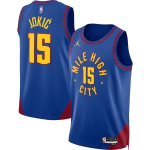 Nikola Jokic Denver Nuggets Jordan Premium Brand Unisex Swingman Jersey Statement Edition Blue Great for Fans