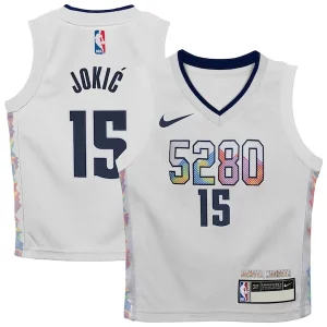 Nikola Jokic Denver Nuggets Nike Toddler 2024/25 Swingman Player Stylish Jersey City Edition White Perfect for Game Day