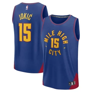 Nikola Jokic Denver Nuggets Fast Break Replica Player Jersey Fabulous Statement Edition Blue Ideal for Collectors