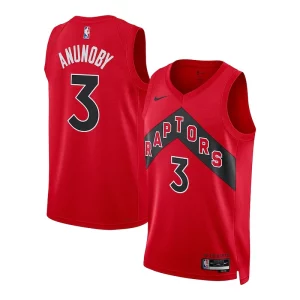 OG Anunoby Elegant Toronto Raptors Nike Unisex Swingman Jersey Association Edition Red for Basketball Enthusiasts