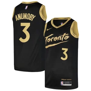 OG Anunoby Toronto Raptors Nike Swingman Player Eye - catching Jersey City Edition Black Must - Have for Jerseys Lovers