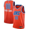 Oklahoma City Thunder Jordan Brand Swingman Custom Jersey Statement Fabulous Edition Orange for Basketball Enthusiasts