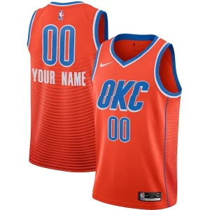Oklahoma City Thunder Jordan Brand Swingman Custom Jersey Statement Fabulous Edition Orange for Basketball Enthusiasts
