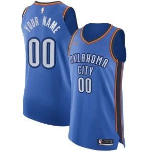 Oklahoma City Thunder Nike Authentic Custom Jersey Stylish Blue Icon Edition for Basketball Enthusiasts