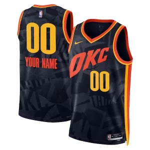 Oklahoma City Thunder Nike Unisex 2023/24 Custom Swingman Trendy Jersey Navy City Edition Perfect for Game Day