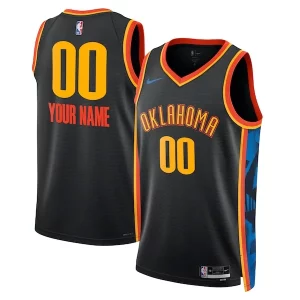 Oklahoma City Thunder Nike Unisex 2024/25 Fabulous Custom Swingman Jersey City Edition Black Great for Fans