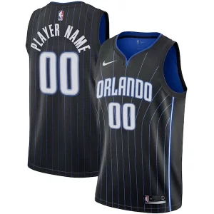 Orlando Eye - catching Magic Nike 2020/21 Swingman Custom Jersey Icon Edition Black/White Must - Have for Jerseys Lovers