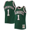 Oscar Robertson Elegant Milwaukee Bucks 1996/97 Hardwood Classics NBA 75th Anniversary Diamond Swingman Jersey Green Perfect for Game Day