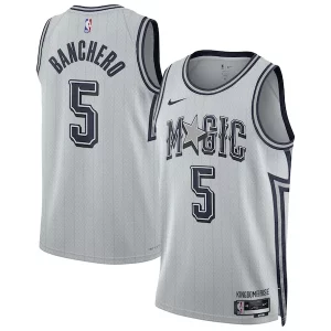 Paolo Banchero Fabulous Orlando Magic Nike Unisex 2024/25 Swingman Player Jersey City Edition Silver Ideal for Collectors