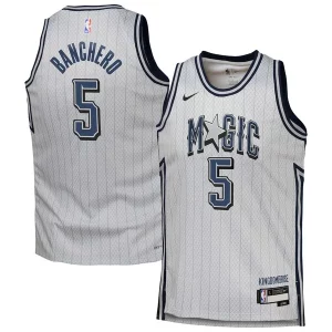 Paolo Banchero Orlando Chic Magic Nike Youth 2024/25 Swingman Player Jersey City Edition Silver Perfect for Game Day