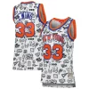Patrick Ewing New York Knicks Women's 1991 Eye - catching Doodle Swingman Jersey White Must - Have for Jerseys Lovers
