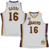 Pau Gasol Los Angeles Lakers Unisex Hall of Fame Class of 2023 Eye - catching Throwback Swingman Jersey White Great for Fans