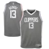 Paul Elegant George LA Clippers Nike Youth 2020/21 Swingman Player Jersey Gray Earned Edition Ideal for Collectors