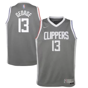 Paul Elegant George LA Clippers Nike Youth 2020/21 Swingman Player Jersey Gray Earned Edition Ideal for Collectors