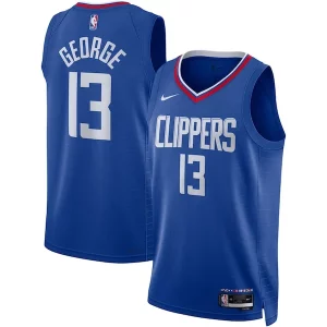 Paul George LA Stylish Clippers Nike Unisex Swingman Jersey Icon Edition Royal Great for Fans
