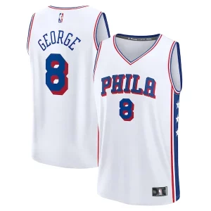 Paul George Philadelphia 76ers Youth Gorgeous Fast Break Replica Player Jersey Association Edition White for Basketball Enthusiasts