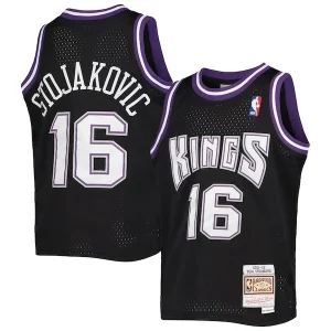 Peja Stojakovic Sacramento Kings Youth 2001/02 Hardwood Classics Swingman Jersey Eye - catching Black for Basketball Enthusiasts