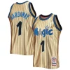 Penny Hardaway Orlando Magic 75th Anniversary 1993/94 Hardwood Classics Swingman Jersey Gold Trendy Great for Fans