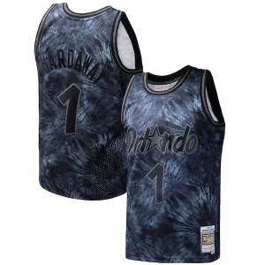Penny Hardaway Orlando Magic Hardwood Classics 1984/85 Tie Eye - catching Dye Swingman Jersey Black for Basketball Enthusiasts